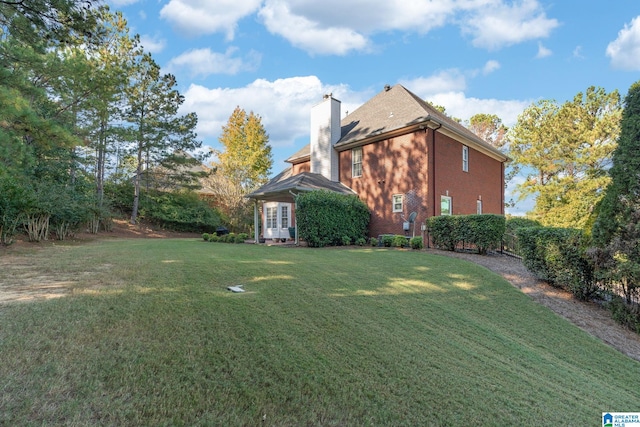 view of yard with a gazebo