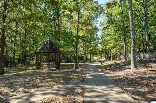 surrounding community with a gazebo