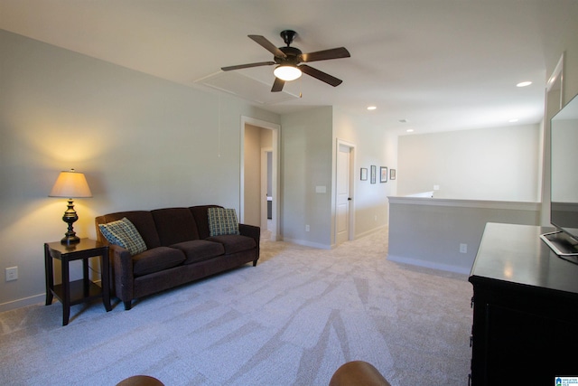 view of carpeted living room