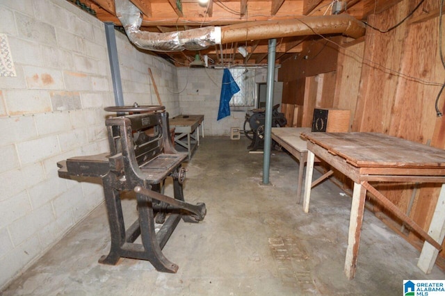 view of basement