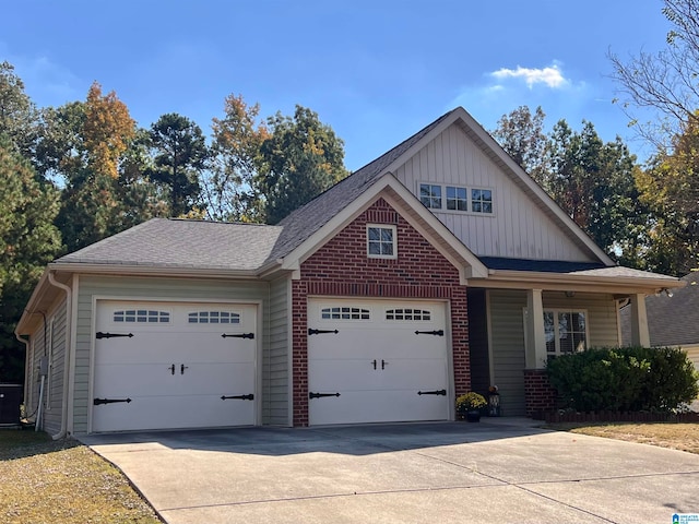 craftsman-style house with a garage