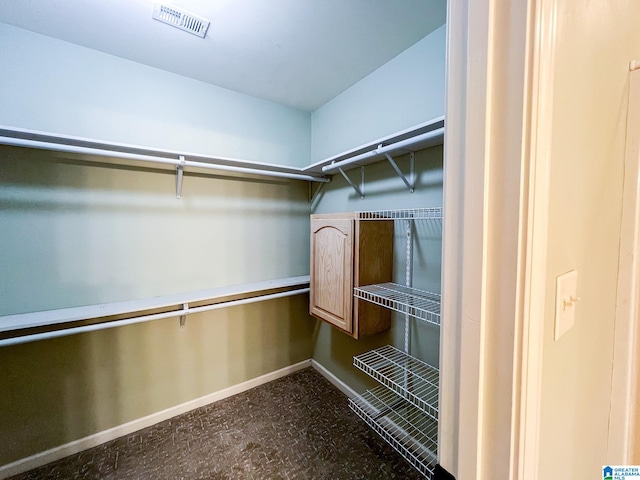 view of walk in closet