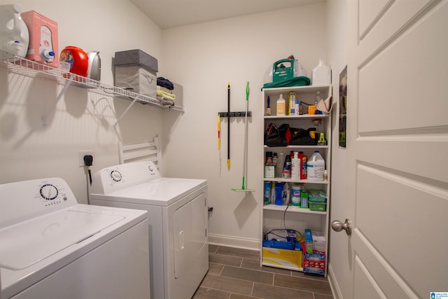 laundry room featuring washing machine and dryer