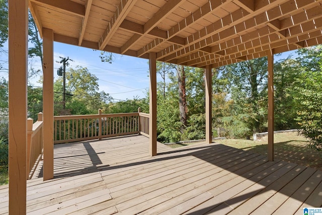 view of wooden deck