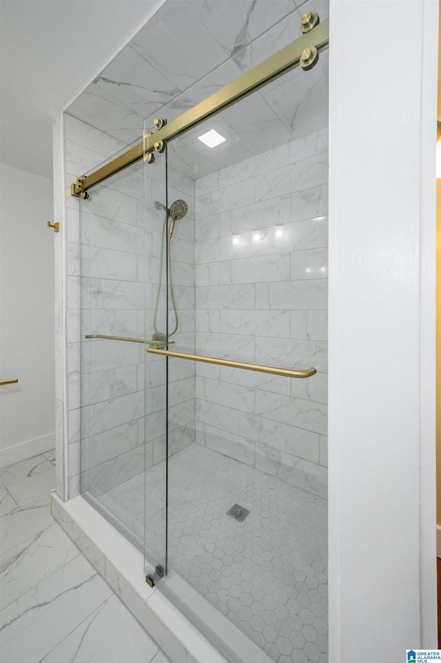 bathroom with walk in shower