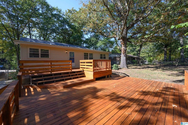 view of wooden deck