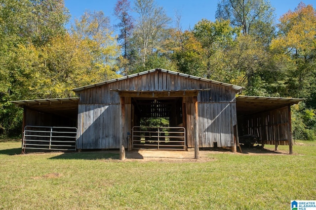 view of horse barn