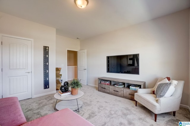 view of carpeted living room