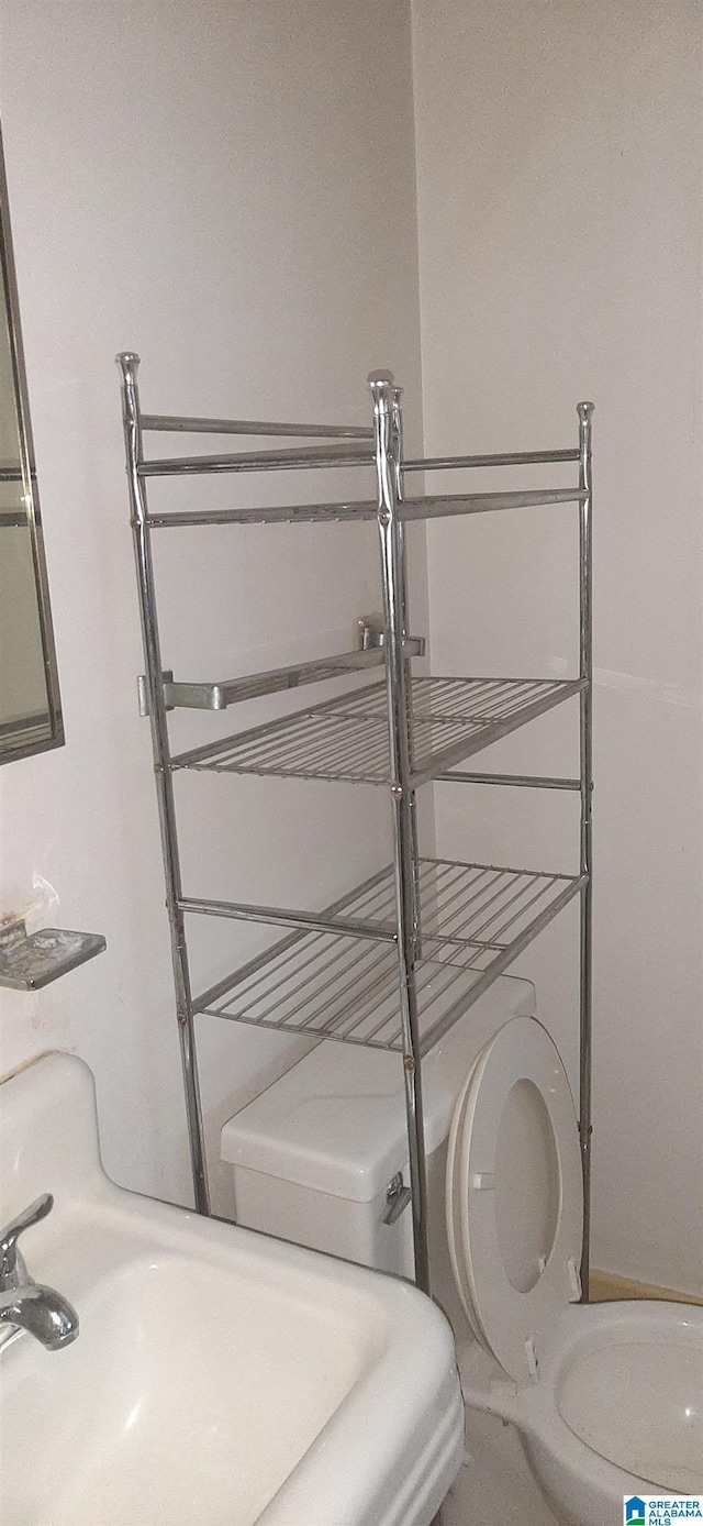half bathroom with toilet
