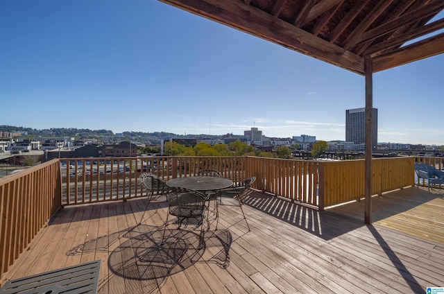 view of wooden terrace