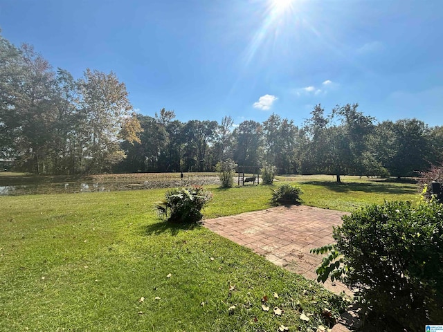 view of yard with a patio and a rural view