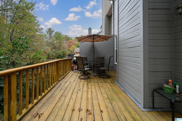 view of wooden terrace