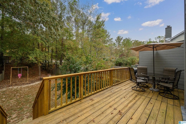 view of wooden deck