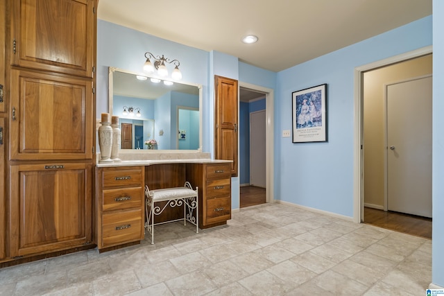 bathroom with vanity