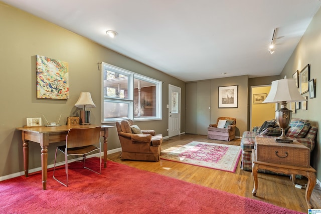 interior space with wood-type flooring