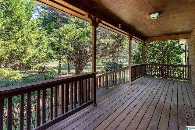 view of wooden deck