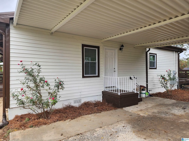 view of doorway to property