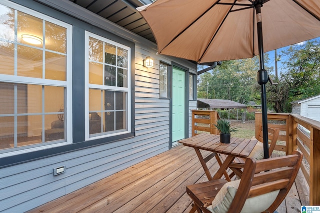 view of wooden deck