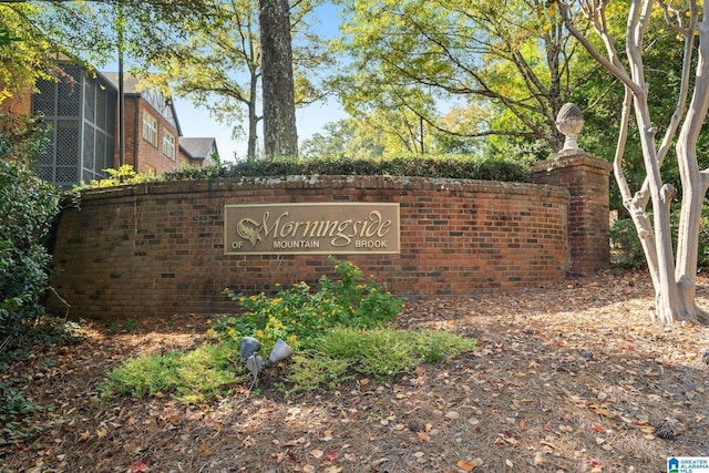 view of community sign