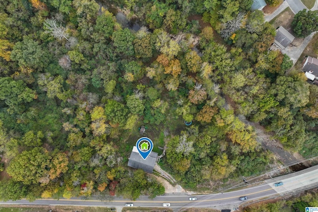 aerial view of property's location