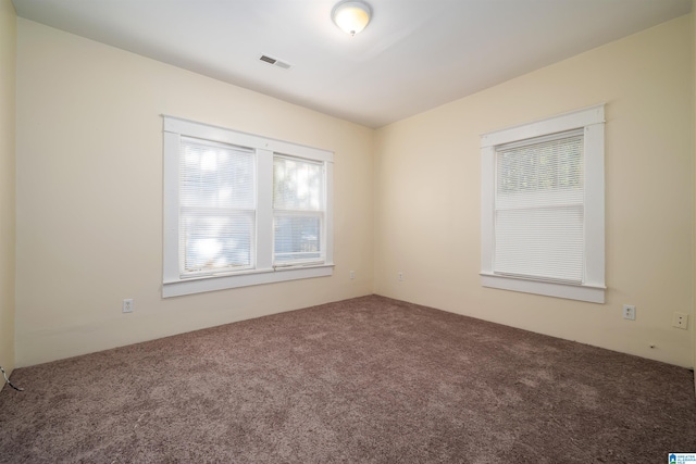 view of carpeted spare room