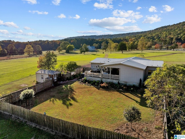 bird's eye view featuring a rural view