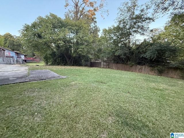 view of yard with a patio area