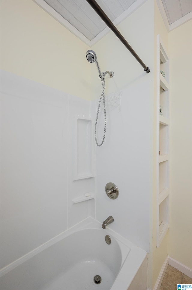 bathroom featuring bathing tub / shower combination