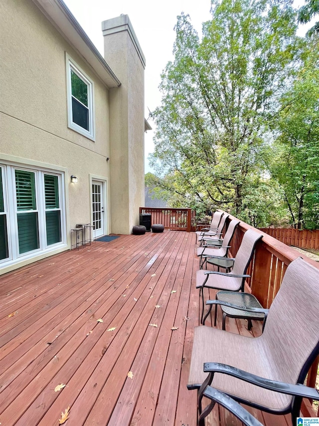 view of wooden terrace