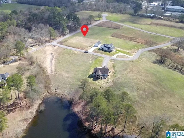 bird's eye view with a rural view