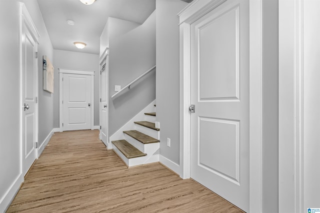 hallway featuring light hardwood / wood-style floors