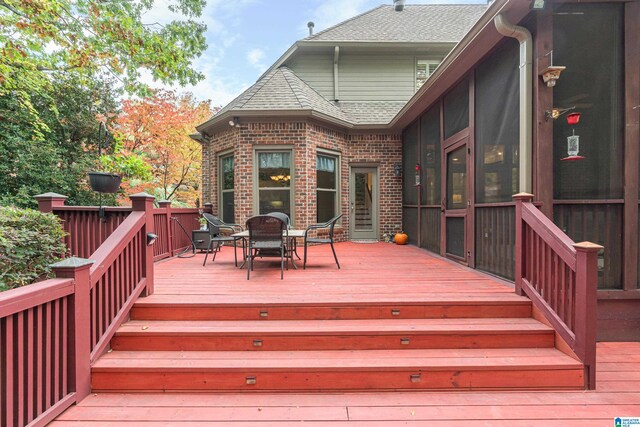 view of wooden deck