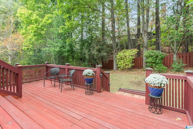 view of wooden terrace