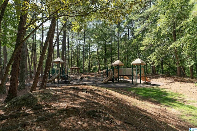 view of community jungle gym