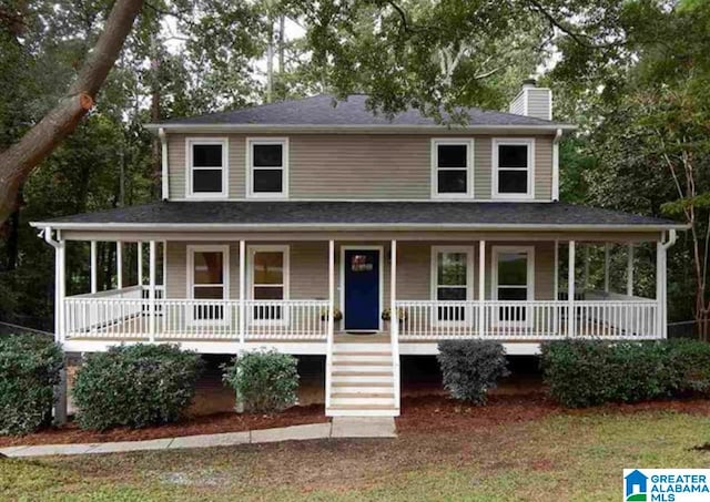 farmhouse inspired home featuring a porch