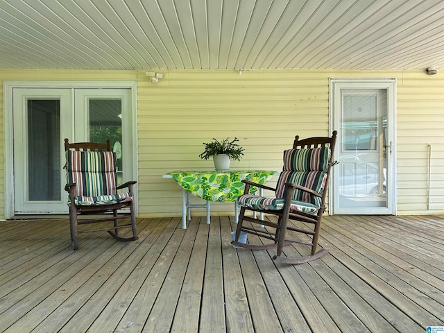 view of wooden terrace