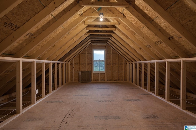 view of attic