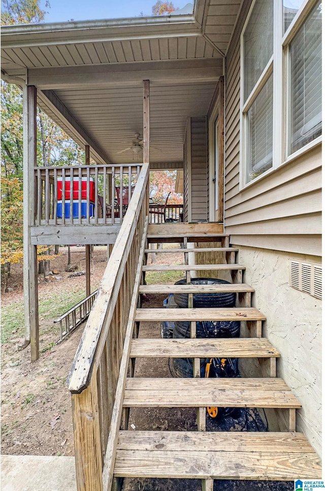 view of stairway