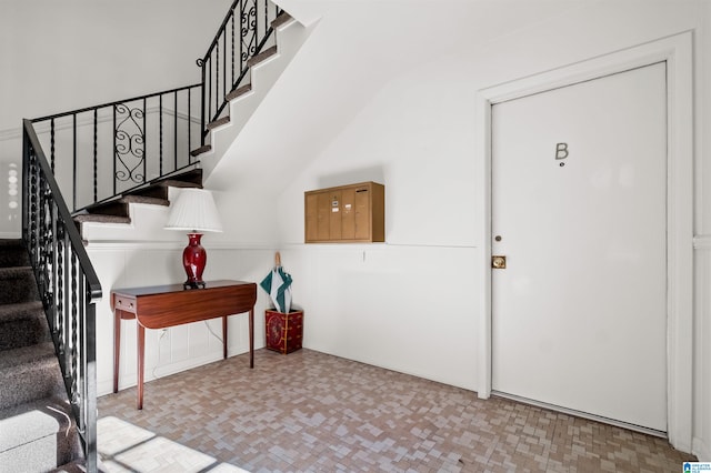 foyer entrance with parquet floors