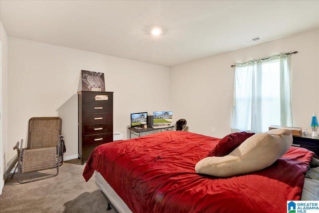 view of carpeted bedroom