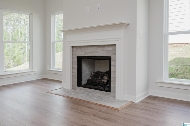 194 Barimore Blvd, Helena, AL 35080 - detailed view of wood finished floors and a tile fireplace