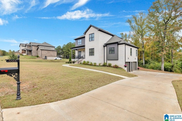 view of front of house with a front yard