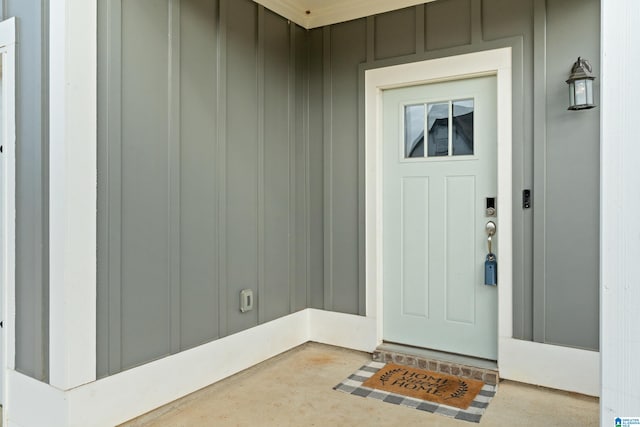 view of doorway to property