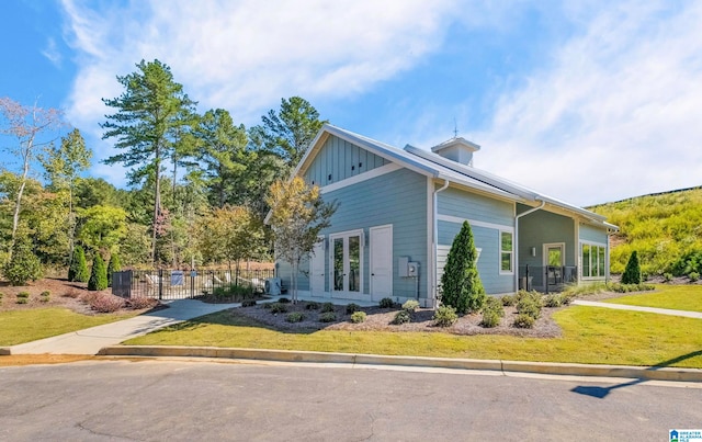 view of property exterior featuring a yard