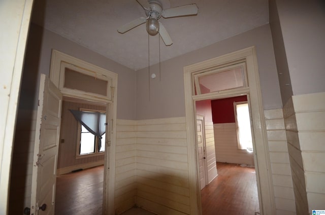 hall featuring hardwood / wood-style floors