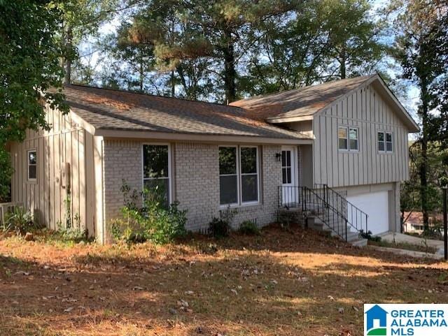 tri-level home with a garage