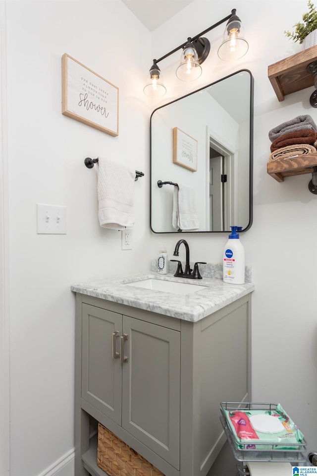 bathroom featuring vanity