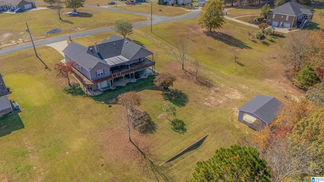 aerial view featuring a rural view