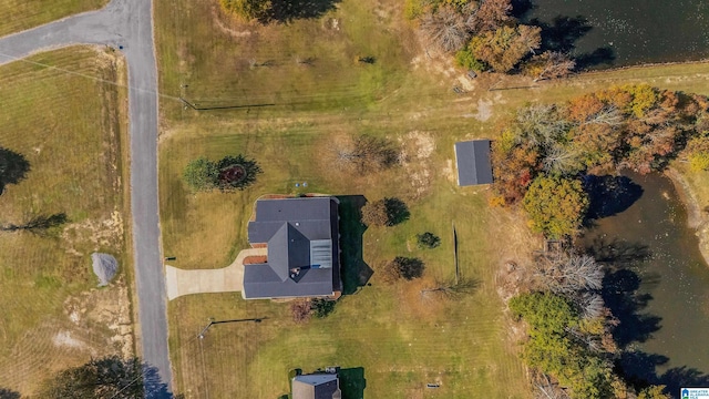 aerial view with a rural view