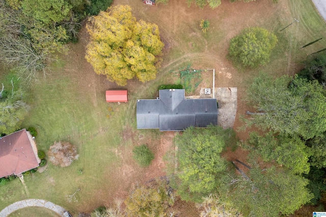 aerial view with a rural view